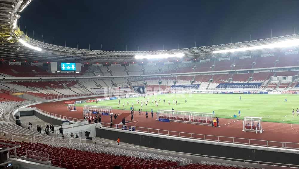 Suasana Bali United dan Persik Kediri jelang pembukaan BRI Liga 1 2021-2022 di stadion GBK. - INDOSPORT