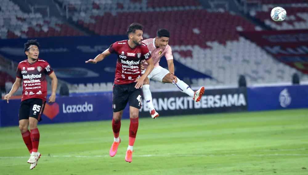 Willian Pachecho saat Laga Bali United vs Persik Kediri di pembukaan BRI Liga 1 2021-2022 di stadion GBK.