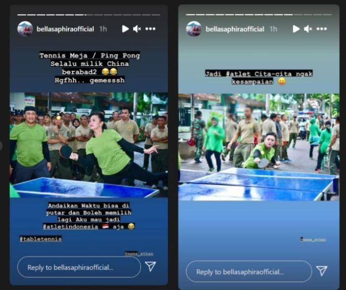 Bella Shapira sempat ingin menjadi atlet tenis meja. Copyright: Instagram/bellasaphiraofficial