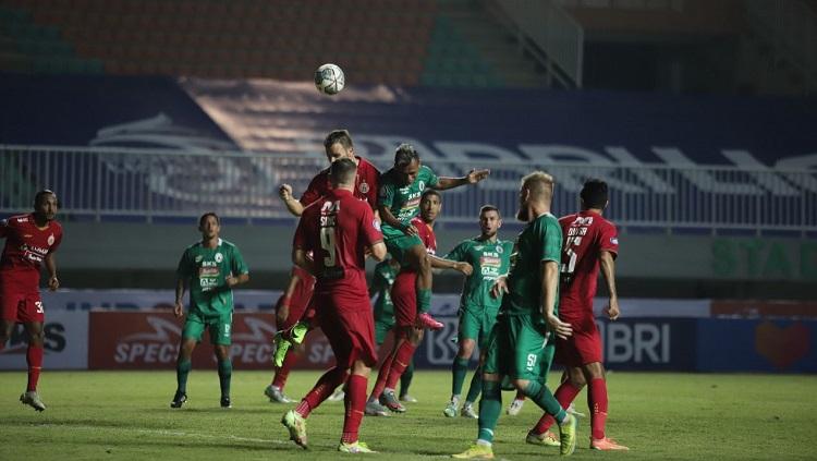 Pertandingan Liga 1 antara PSS Sleman kontra Persija Jakarta, Minggu (05/09/21).