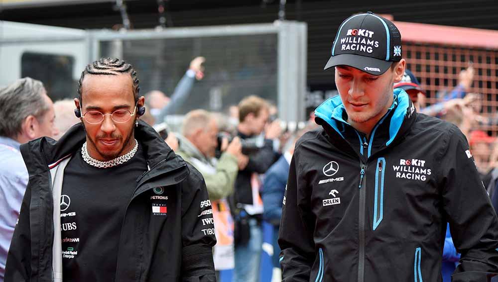 Lewis Hamilton and Williams George Russell, bakal setim di Mercedes untuk F1 2022. - INDOSPORT