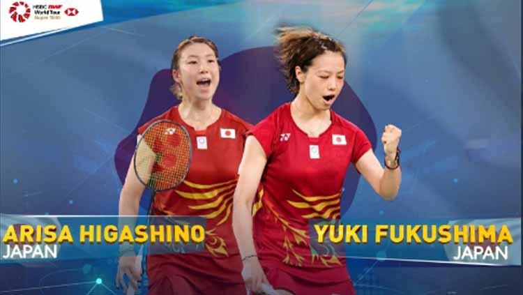 pasangan ganda putri Jepang, Arisha Higashino dan Yuku Fukushima