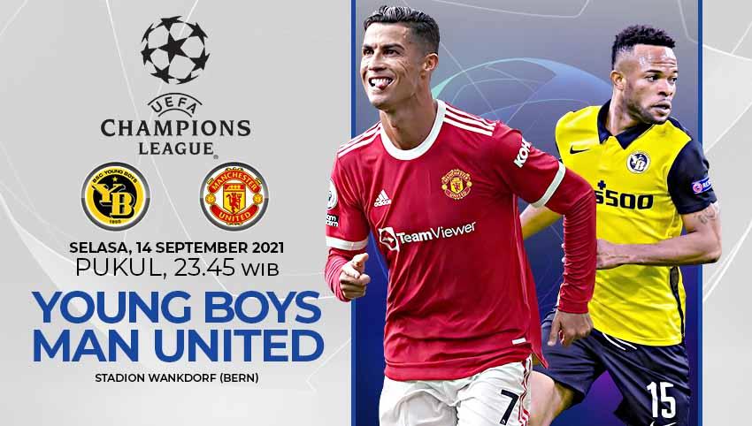 Berikut ini prediksi pertandingan Liga Champions 2021-2022 antara Young Boys vs Manchester United yang akan berlangsung pada Selasa (14/09/21) malam WIB.