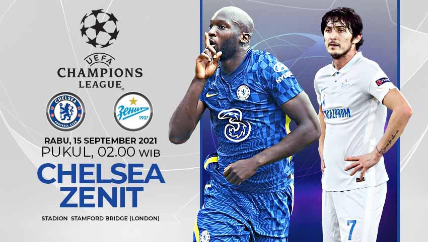 Berikut prediksi untuk pertandingan matchday pertama Grup H Liga Champions, Chelsea vs Zenit St. Petersburg, Rabu (15/09/21) dini hari WIB.