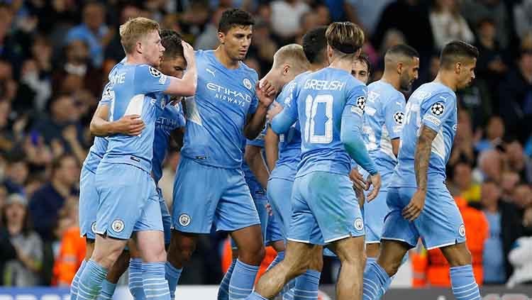 Manchester City vs RB Leipzig di Liga Champions.