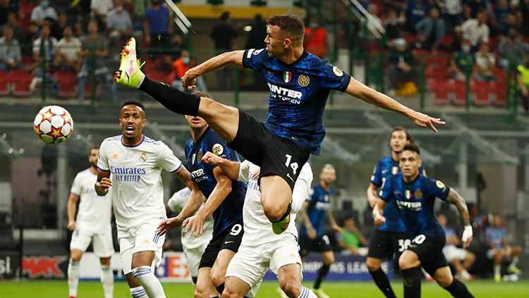 Aksi Ivan Perisic dalam laga Liga Champions antara Inter Milan vs Real Madrid. - INDOSPORT
