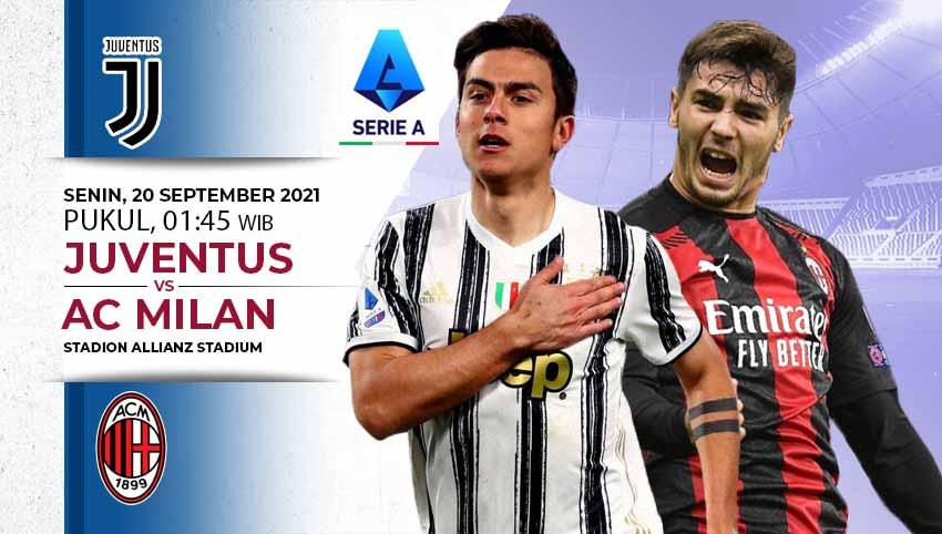 AC Milan akan bertandang ke markas Juventus di pekan ke-4 Liga Italia, Senin (20/09/21) dini hari WIB.