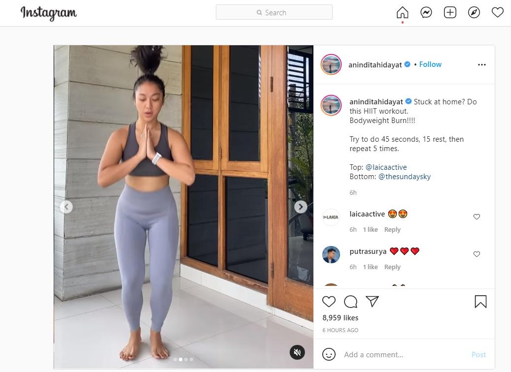 Selebgram Anindita Hidayat Copyright: Instagram