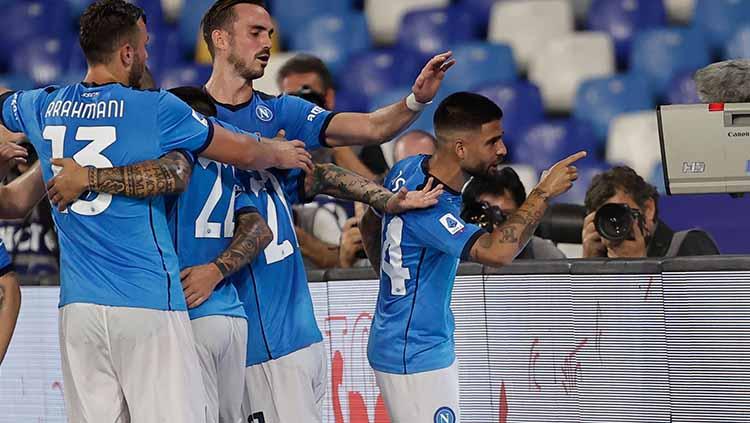 Selebrasi gol Lorenzo Insigne di laga Napoli vs Cagliari.