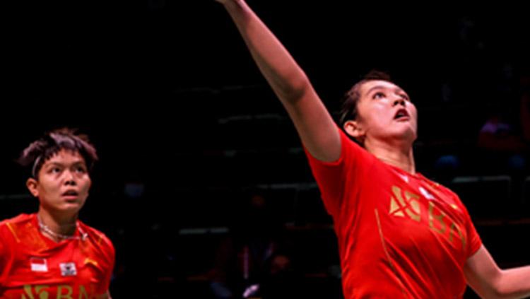 Ada andil Greysia Polii/Apriyani Rahayu dalam kemenangan Siti Fadia Silva Ramadhanti/Ribka Sugiarto di partai keempat pertandingan perempat final Piala Uber.