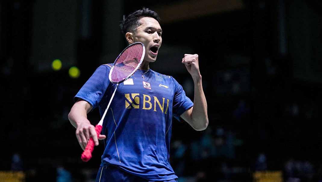 Jonatan Christie, pebulutangkis tunggal putra asal Indonesia di Piala Sudirman 2021.