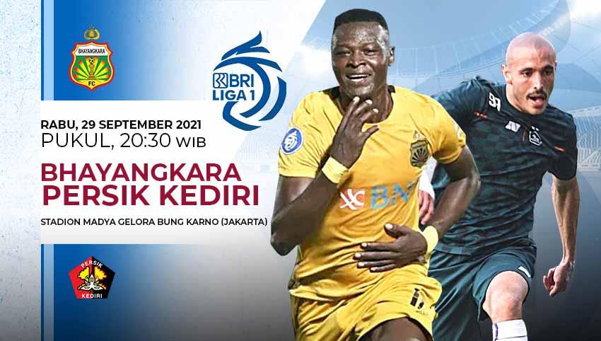 Pertandingan antara Bhayangkara vs Persik Kediri (Liga 1 BRI).
