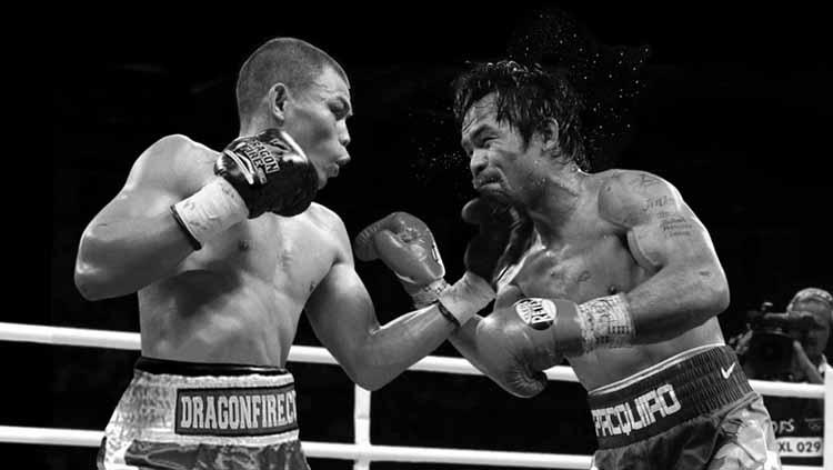 Pertarungan antara Manny Pacquiao vs Chris John Copyright: melmanandthehippo