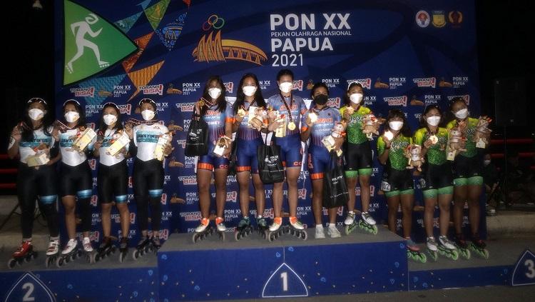Kontingen DKI Jakarta mencatatkan hasil fantastis di cabang olahraga sepatu roda Pekan Olahraga Nasional (PON) XX Papua dengan meraup 13 medali emas.