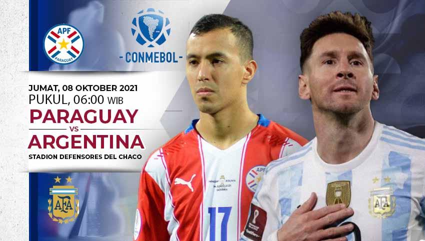 Berikut hasil pertandingan Kualifikasi Piala Dunia 2022 zona Amerika Selatan atau CONMEBOL yang mempertemukan Paraguay dengan Argentina, Jumat (08/10/21). - INDOSPORT