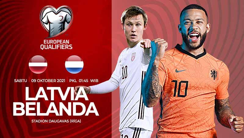 Pertandingan antara Latvia vs Belanda