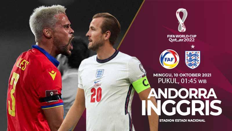 Berikut link live streaming pertandingan ketujuh Grup I Kualifikasi Piala Dunia 2022 zona Eropa antara Andorra vs Inggris. - INDOSPORT