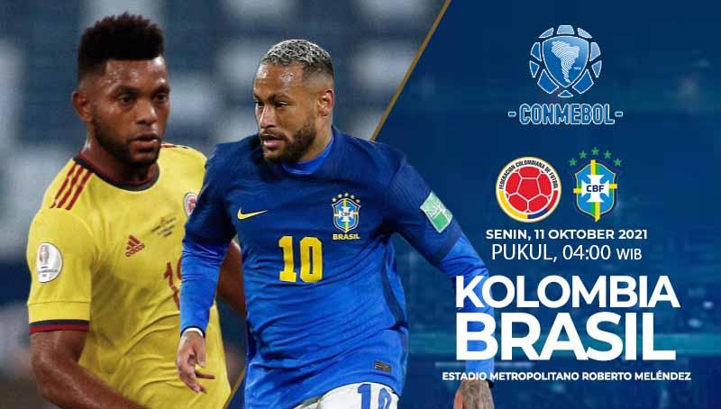 Indosport - Berikut link live streaming pertandingan Kualifikasi Piala Dunia 2022 zona CONMEBOL yang mempertemukan Kolombia vs Brasil pada Senin (11/10/21) pukul 04.00 WIB.
