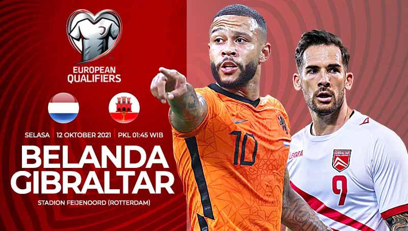 Link Live Streaming Kualifikasi Piala Dunia: Belanda vs Gibraltar