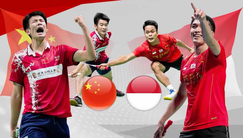 Rilis line up perempat final Piala Sudirman 2023 antara tim bulutangkis China vs Indonesia, di mana ada kejutan pasangan kejutan Rinov Rivaldy/Gloria Widjaja.