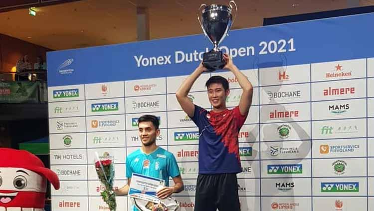Loh Kean Yew saat juara di Dutch Open 2021 - INDOSPORT