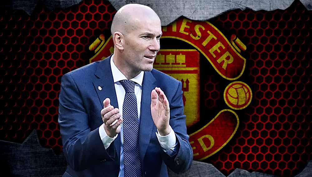 Klub Liga Inggris (Premier League), Manchester United, dikabarkan siap mendekati Zinedine Zidane untuk menggantikan posisi Erik ten Hag. - INDOSPORT
