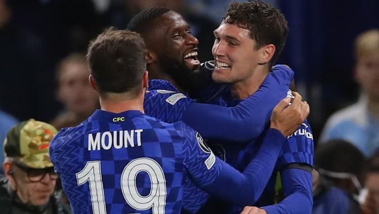 Selebrasi Andreas Christensen di laga vs Malmo FF (21/10/21).