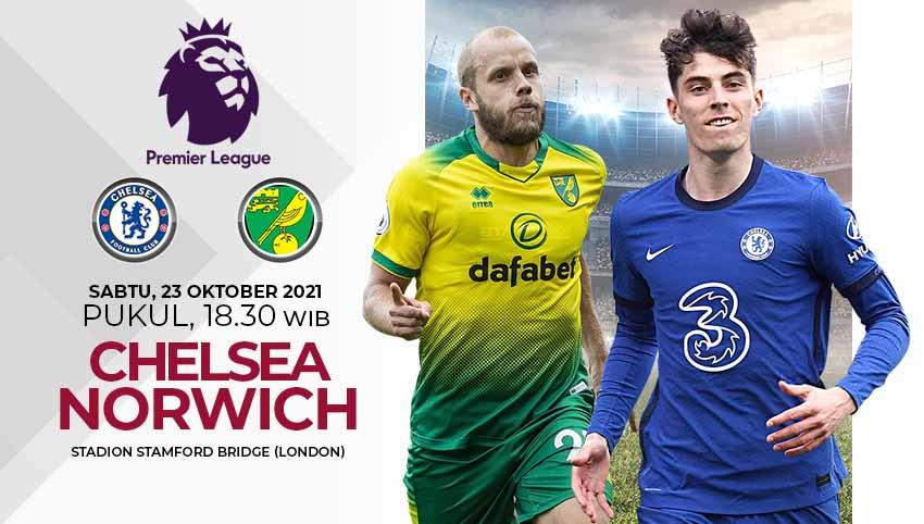 Berikut prediksi pertandingan Liga Inggris 2021/2022 pekan ke-9 antara Chelsea vs Norwich City, Sabtu (23/10/21). - INDOSPORT