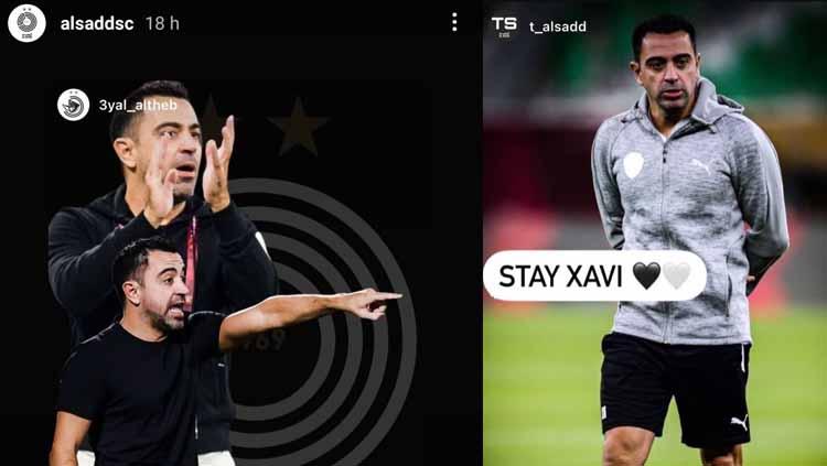 Al Sadd ramaikan taggar #XaviStay di media sosial karena tak ingin Xavi pindah ke Barcelona Copyright: Sportskeeda Football