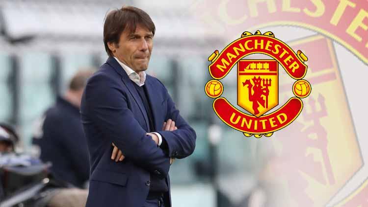 Manchester United dikabarkan sudah mengambil langkah untuk merekrut eks pelatih Inter Milan, Antonio Conte, untuk menggantikan Erik ten Hag. - INDOSPORT