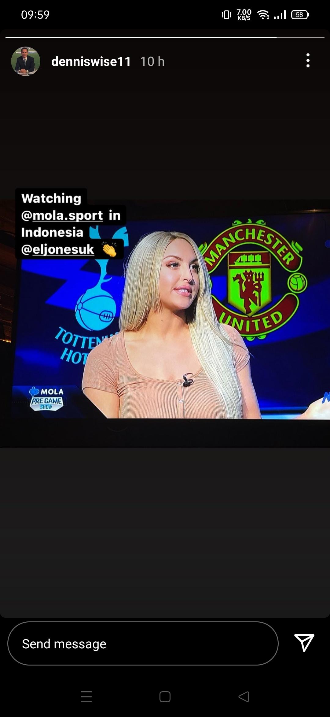 Unggahan Insta Story Dennis Wise. Copyright: Instagram