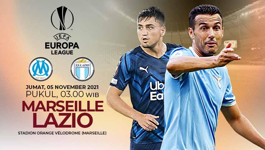 Prediksi pertandingan matchday keempat fase grup Liga Europa 2021/2022 Grup E antara Olympique Marseille vs Lazio pada Jumat (05/11/21) pukul 03.00 WIB. - INDOSPORT