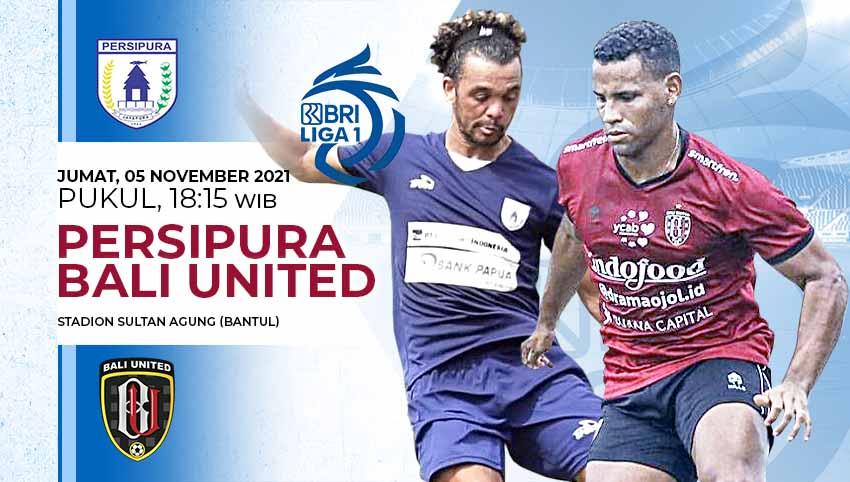 Pertandingan antara Persipura Jayapura vs Bali United (Liga 1 BRI).