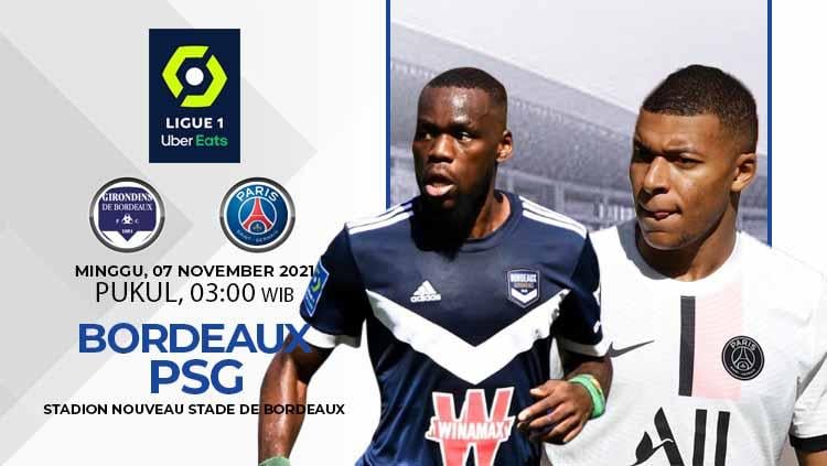 Link live streaming pertandingan pekan ke-13 Ligue 1 Prancis 2021/2022 antara Bordeaux vs Paris Saint-Germain pada Minggu (07/11/21) pukul 03.00 WIB. - INDOSPORT