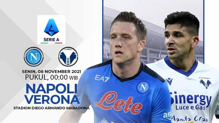 Link live streaming pertandingan pekan ke-12 Liga Italia 2021/2022 antara Napoli vs Hellas Verona yang akan digelar pada Senin (08/11/21) pukul 00.00 WIB. - INDOSPORT