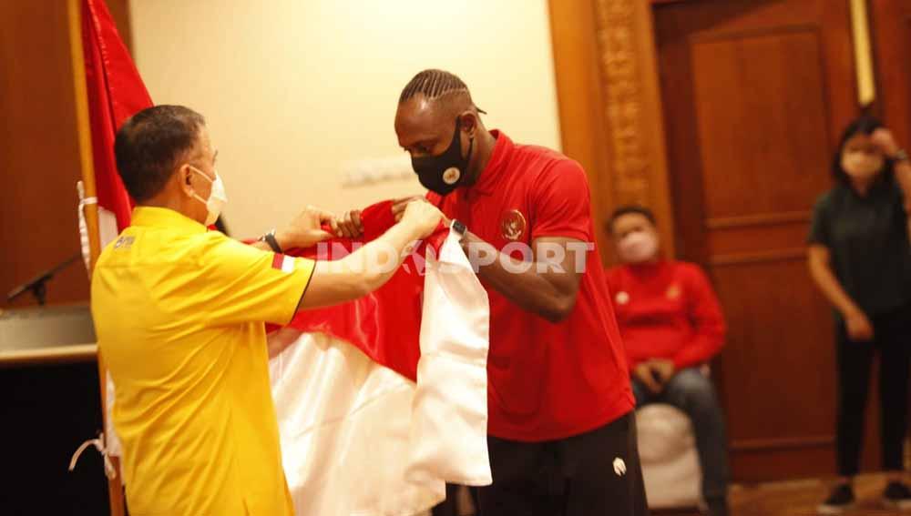 Mochamad Iriawan dalam acara pelepasan Timnas Indonesia Senior untuk pemusatan latihan (TC) ke Turki sekaligus Piala AFF 2020 di Hotel Sultan, Jakarta,  Kamis (11/11/21).