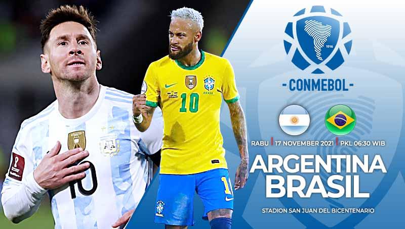 Pertandingan antara Argentina vs Brasil (Kualifikasi PD Amerika Selatan). - INDOSPORT
