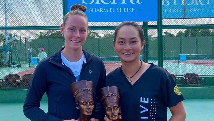 Petenis muda Indonesia, Priska Madelyn Nugroho (kanan).