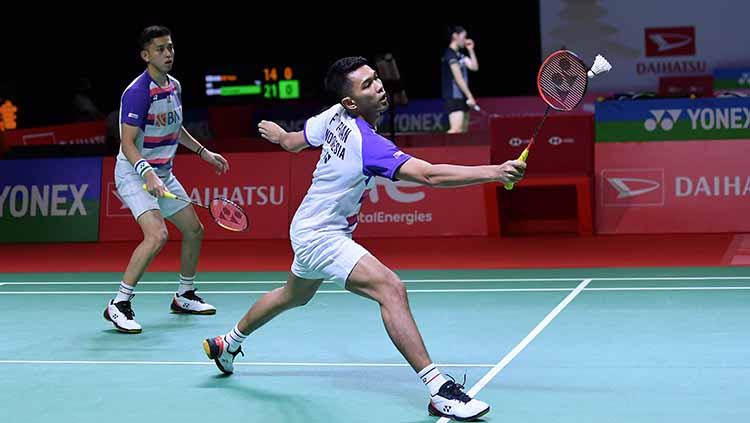 Berikut hasil pertandingan Indonesia Open 2021 antara Leo Rolly Carnando/Daniel Marthin vs Fajar Alfian/Muhammad Rian Ardianto di babak pertama. - INDOSPORT