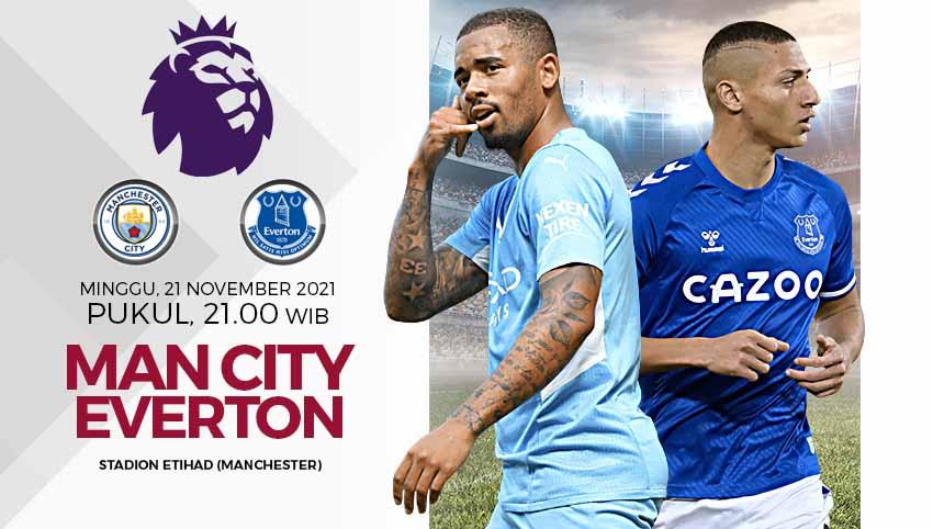 Berikut link live streaming pertandingan pekan ke-12 Liga Inggris musim 2021-2022 antara Manchester City vs Everton, Minggu (21/11/21) malam WIB. - INDOSPORT
