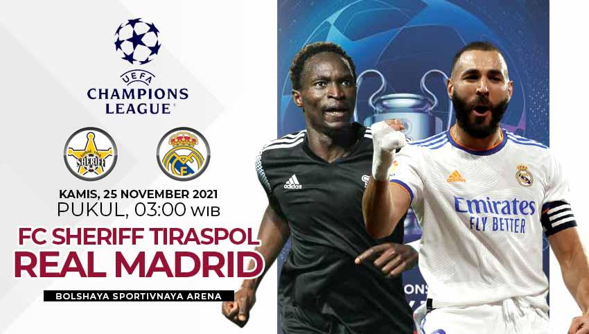 Link Live Streaming Liga Champions: Sheriff vs Real Madrid - INDOSPORT