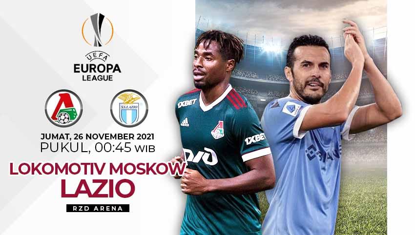 Lazio akan memainkan lawatannya ke kandang Lokomotiv Moskow di matchday kelima Liga Europa 2021/22 pada Jumat (26/11/21). Berikut prediksi pertandingannya.