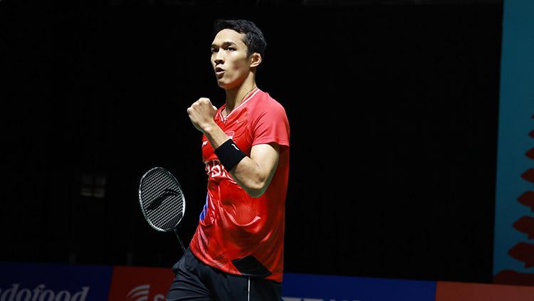Pebulutangkis tunggal putra Indonesia, Jonatan Christie sukses menyudahi puasa gelar usai menjuarai turnamen Swiss Open 2022. - INDOSPORT