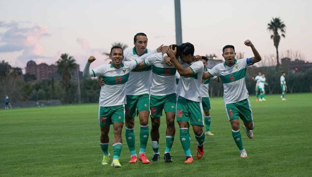 Pertandingan antara Timnas Indonesia vs Myanmar.
