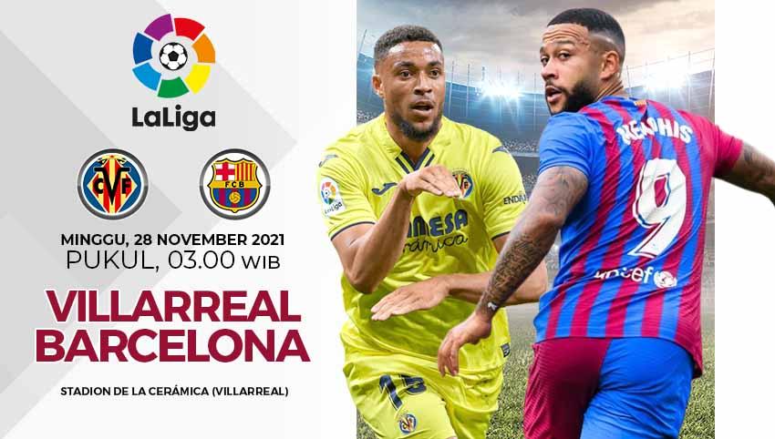 Indosport - Berikut link live streaming pertandingan lanjutan pekan ke-15 kompetisi Liga Spanyol musim 2021-2022 antara Villarreal vs Barcelona.