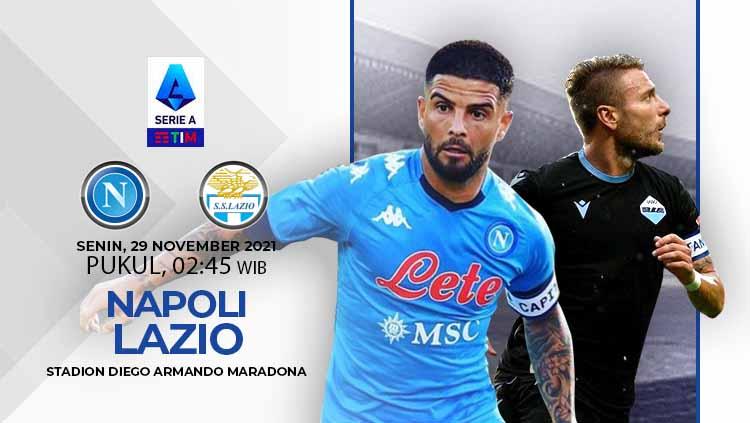 Indosport - Napoli sang pemuncak klasemen akan menjamu Lazio di pekan keempat belas Liga Italia, Senin (29/11/21) pukul 02.45. Berikut prediksi untuk laga tersebut.