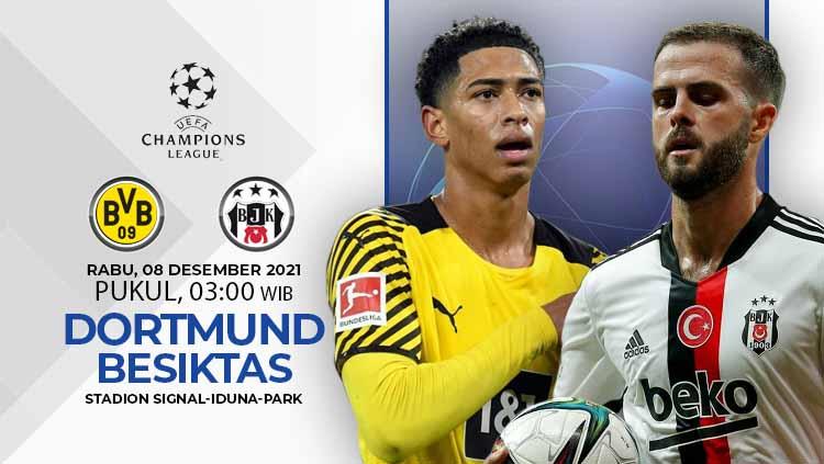 Prediksi untuk pertandingan Liga Champions 2021/2022 Grup C antara Borussia Dortmund vs Besiktas yang akan digelar pada Rabu (08/12/21) pukul 03.00 WIB. - INDOSPORT
