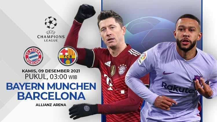 Indosport - Pertandingan Bayern vs Barcelona di Liga Champions 2021-2022 dapat disaksikan melalui live streaming, Kamis (09/12/21) pukul 03.00 dini hari WIB.