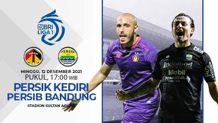 Prediksi Persik Kediri vs Persib Bandung pada pekan ke-17 Liga 1 2021/2022 di Stadion Sultan Agung, Bantul, Minggu (12/12/21). - INDOSPORT