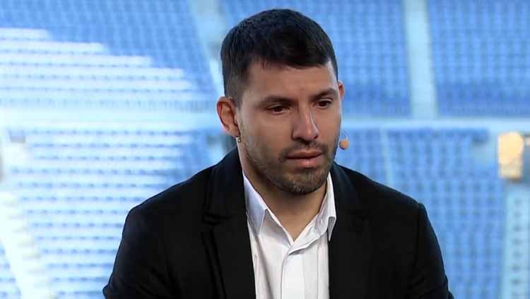 Eks pemain Argentina, Sergio Kun Aguero, menolak undangan staf Tim Tango untuk menghadiri camp latihan para pemain pada Piala Dunia 2022 di Qatar. - INDOSPORT